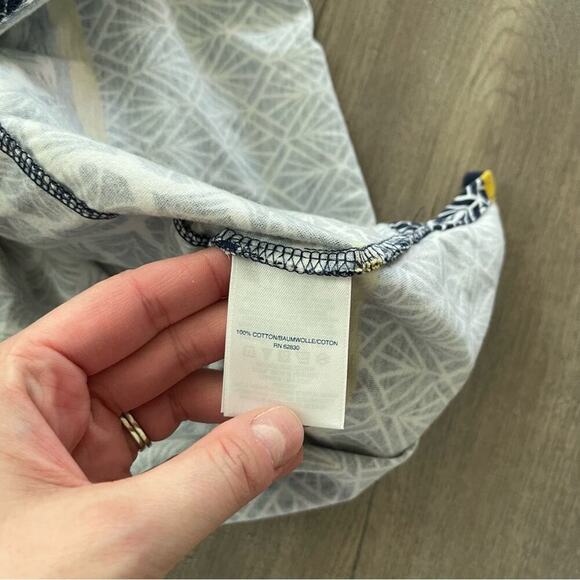 Land's End Palms Print Yellow Accent Shift Dress - Picture 5 of 6